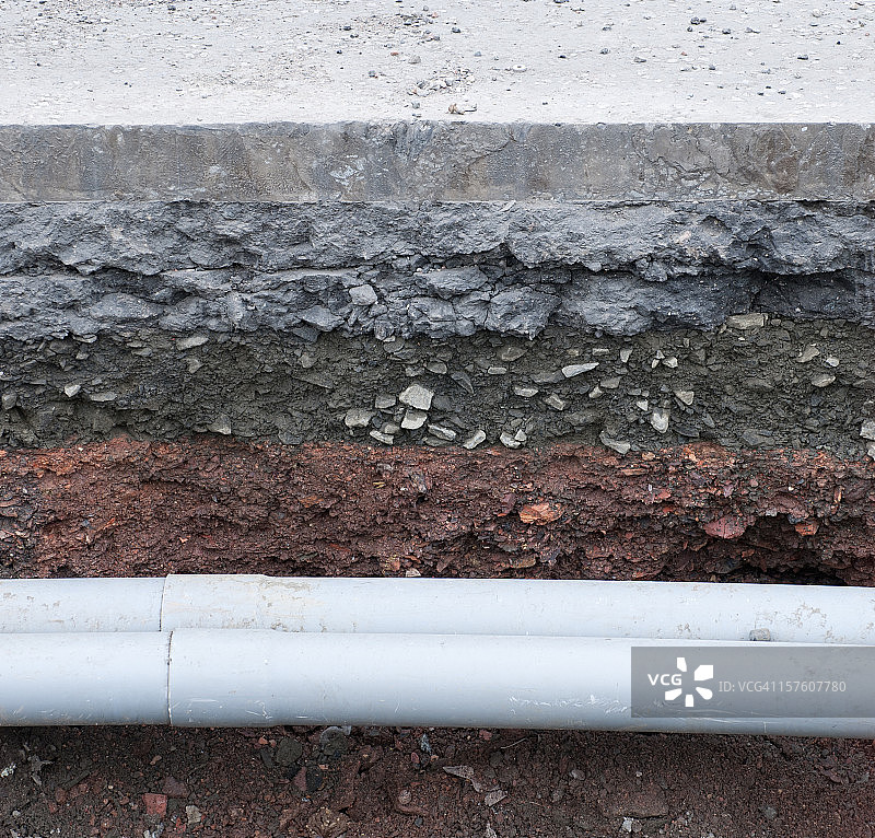 路面下的管道图片素材