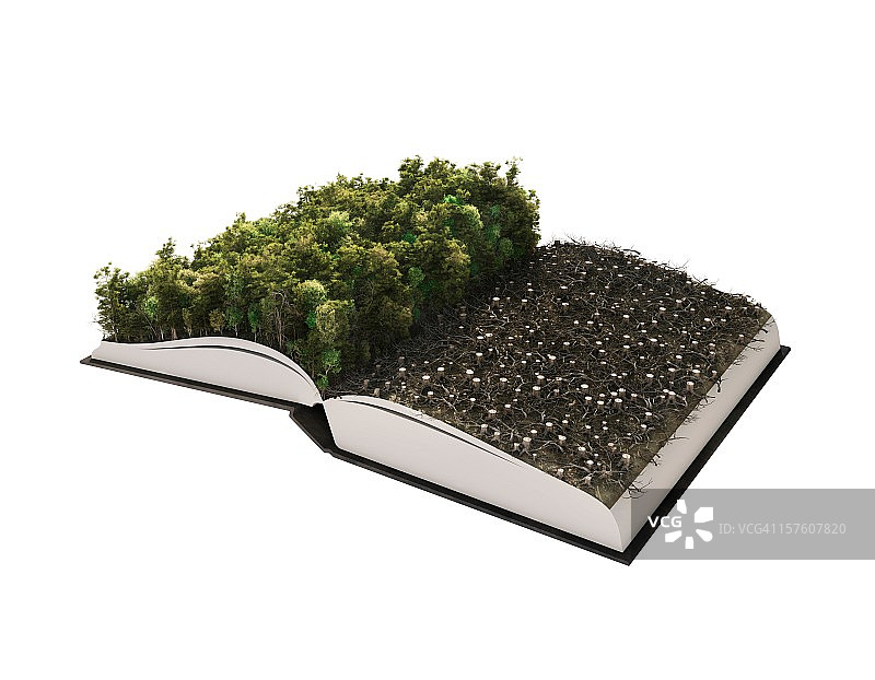 森林砍伐的故事图片素材