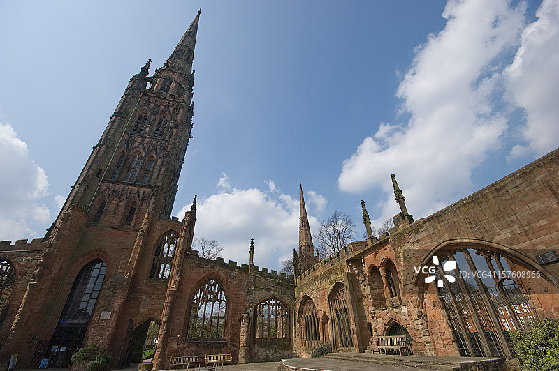 考文垂大教堂广角景观图片素材