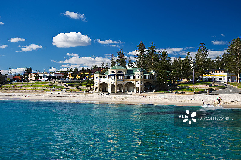 科特索海滩印第安纳茶馆的海岸景观图片素材