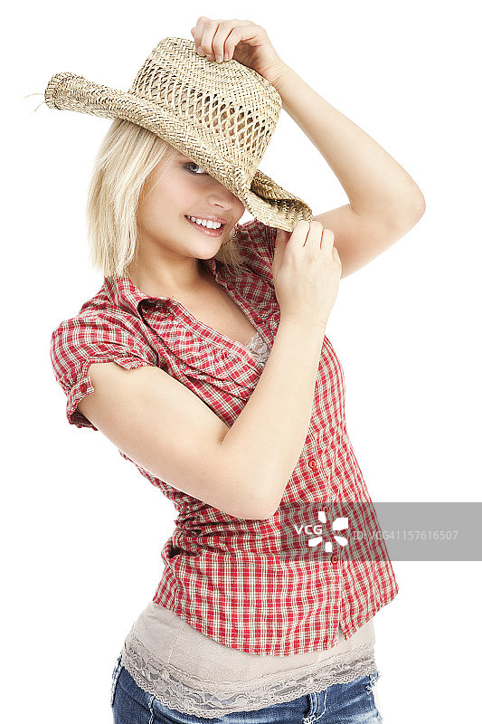 可爱的女牛仔图片素材