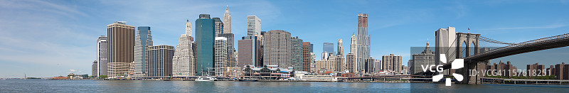 从布鲁克林看曼哈顿天际线图片素材