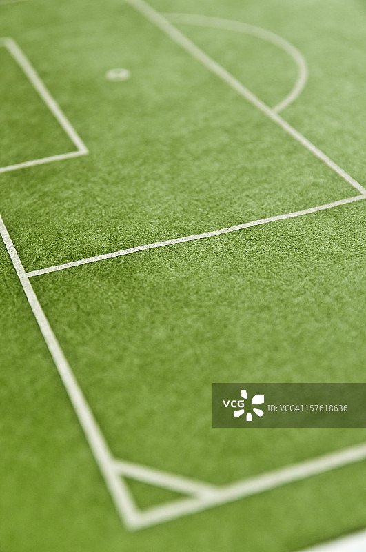 足球场的角球区和罚球区图片素材