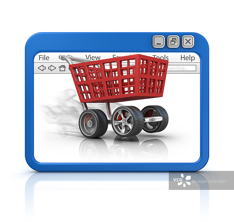 浏览器中的购物车图片素材