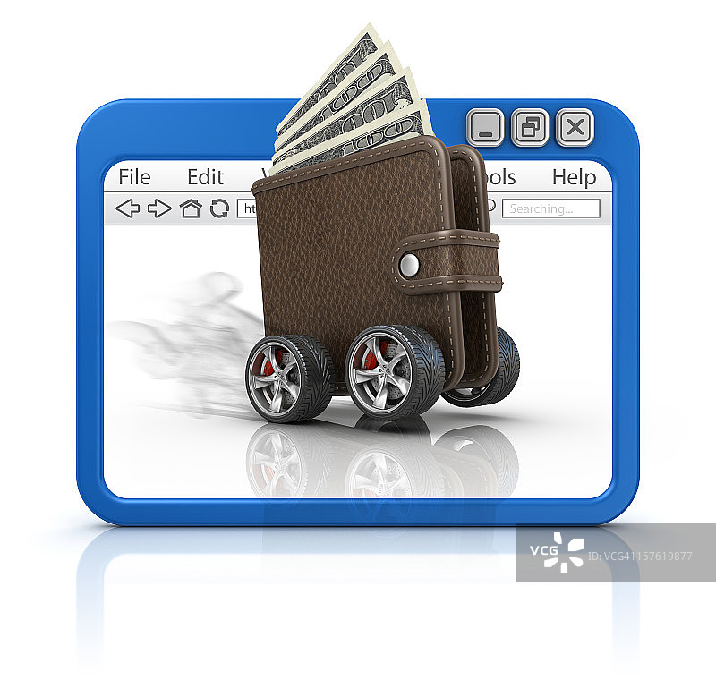 浏览器中的钱包图片素材