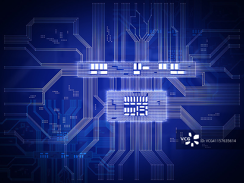 微处理器电路图片素材