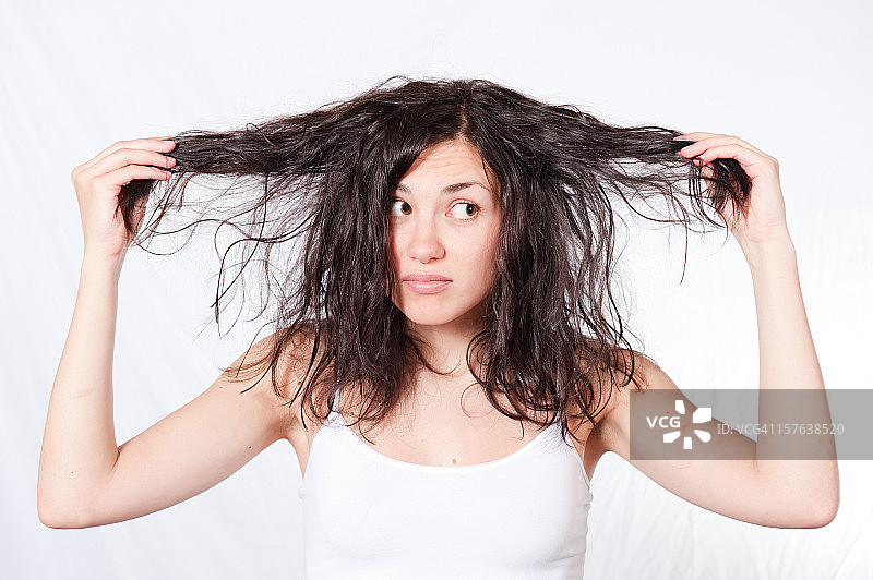 干燥受损的头发图片素材