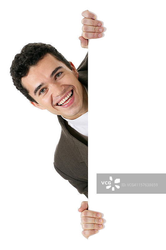 空白标志 - 商人（白色背景）图片素材