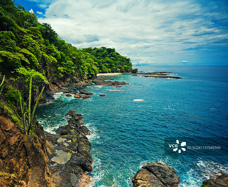 哥斯达黎加海岸线图片素材