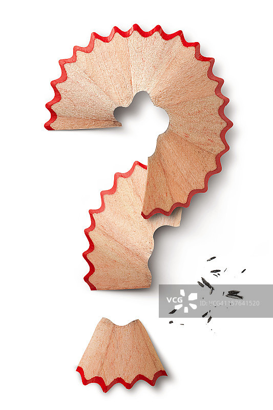 铅笔屑组成的问号图片素材