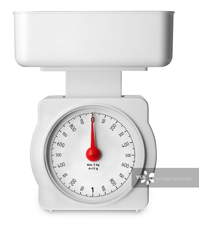 白色厨房秤图片素材