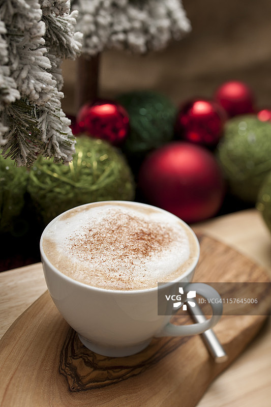 圣诞节卡布奇诺图片素材