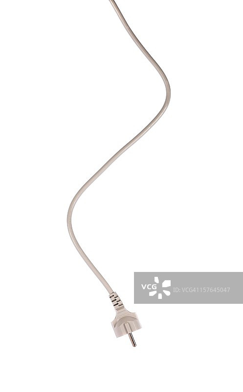 悬挂的灰色220伏电缆插头图片素材