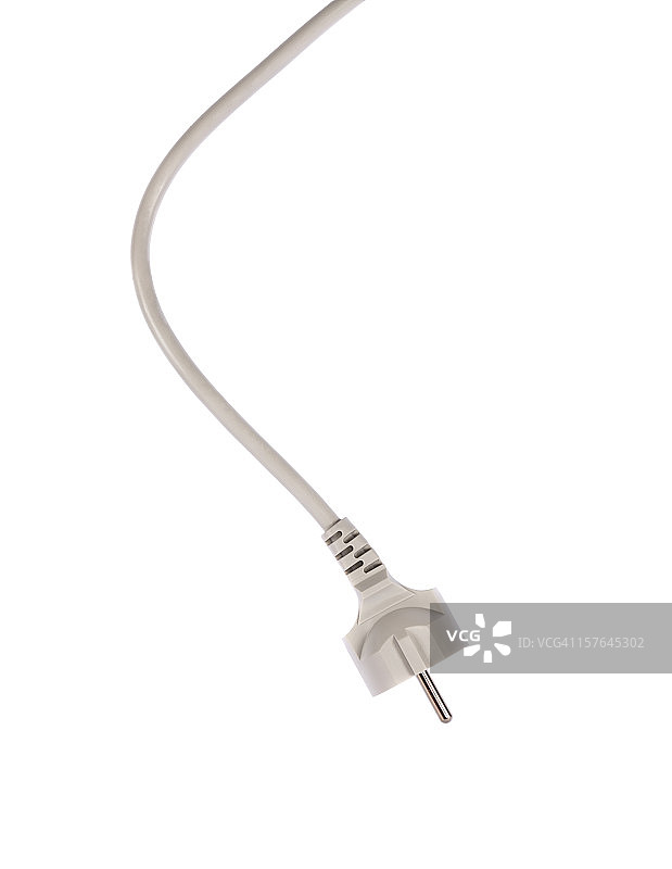 悬挂的灰色220伏电缆插头（短）图片素材