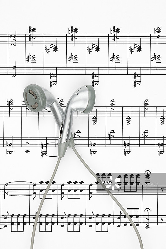 古典音乐与耳机图片素材