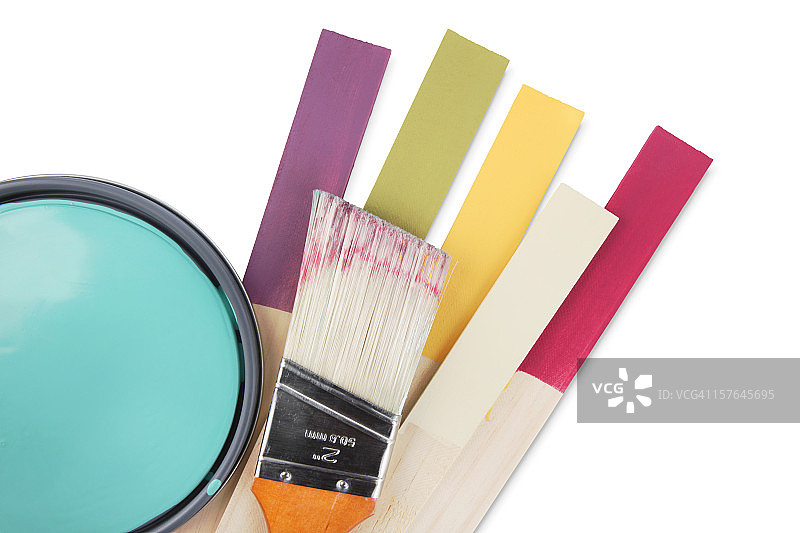 带剪贴路径的画笔和色板图片素材