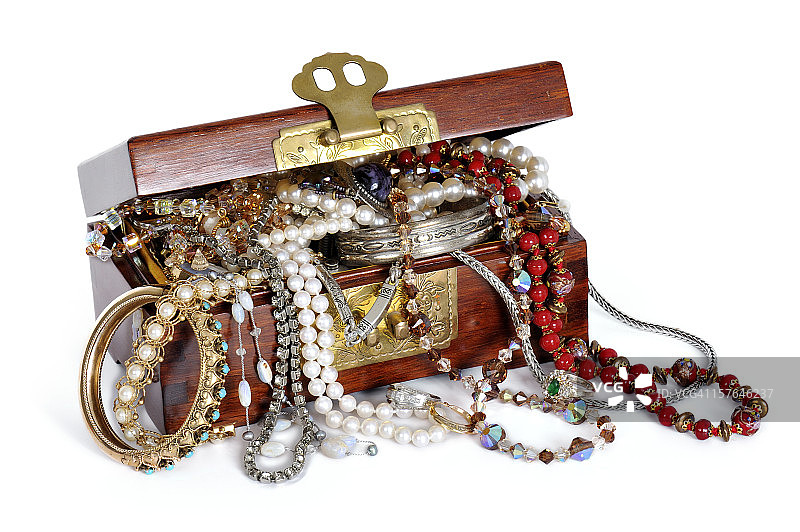 首饰盒溢出图片素材