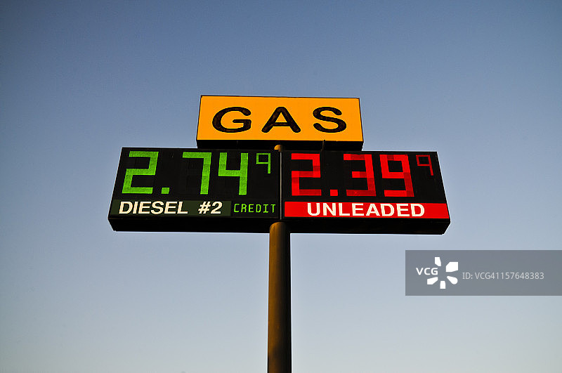 高速公路上的油价指示牌图片素材