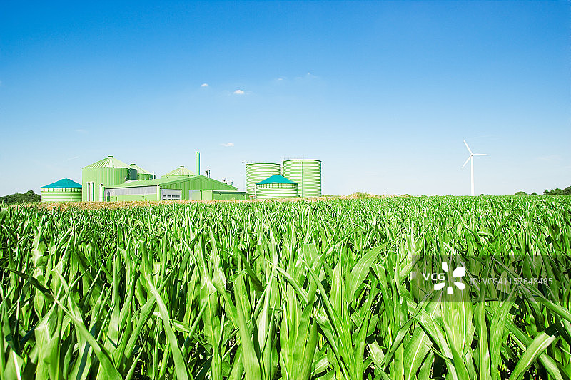 沼气能源与风车图片素材