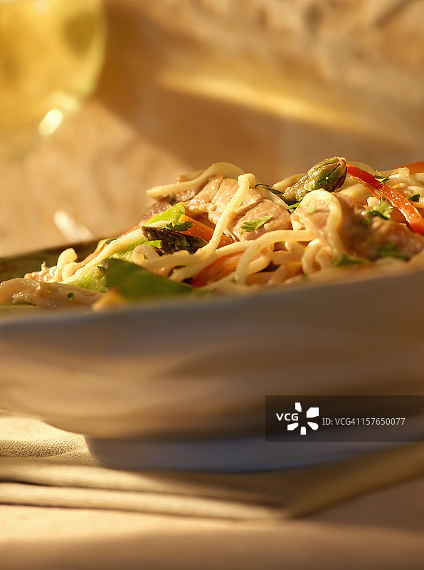 泰式花生酱炒面图片素材