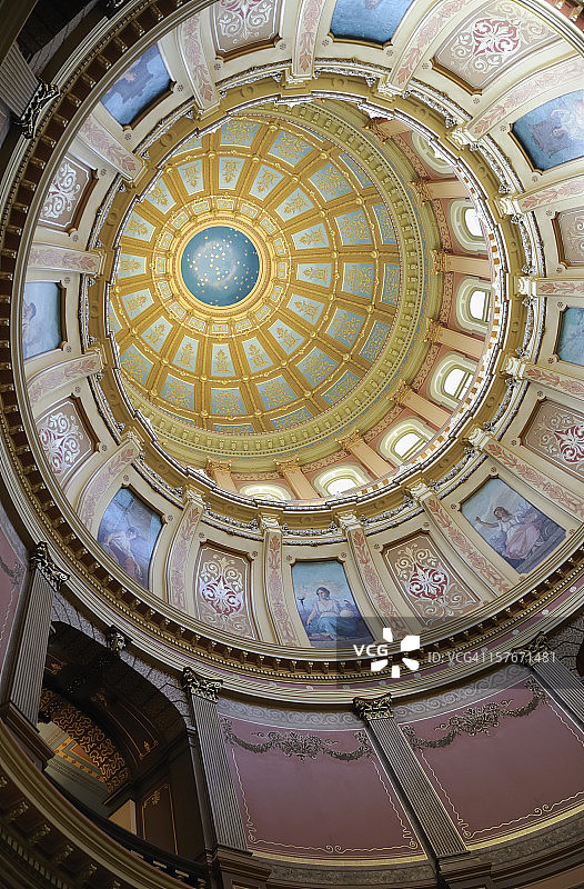 密歇根州兰辛国会大厦穹顶图片素材