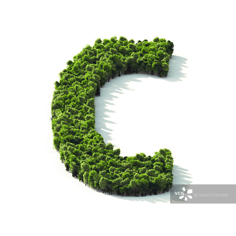 字母C透视图图片素材