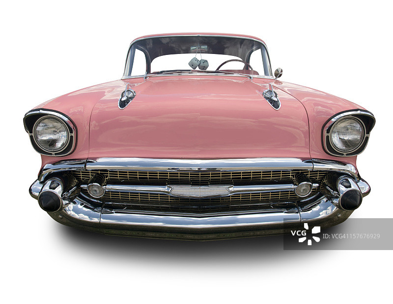 粉色雪佛兰Bel Air 1957款图片素材