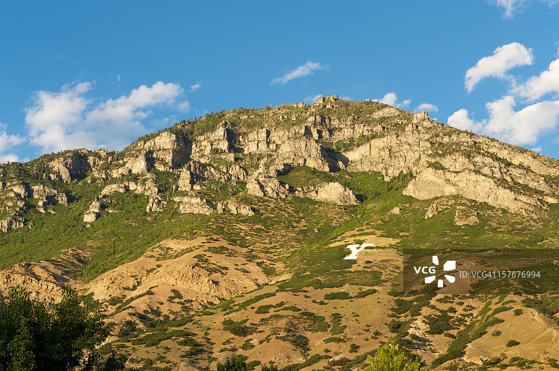 犹他州普罗沃的Y山图片素材