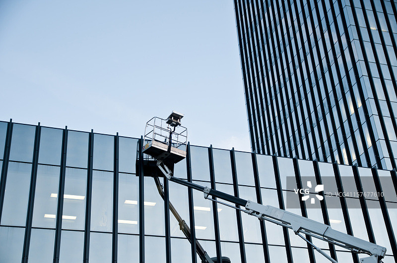 清洁工暂停咖啡休息图片素材