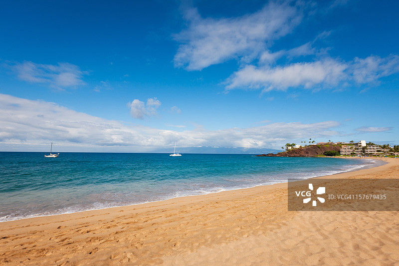 夏威夷毛伊岛卡纳帕利海滩图片素材