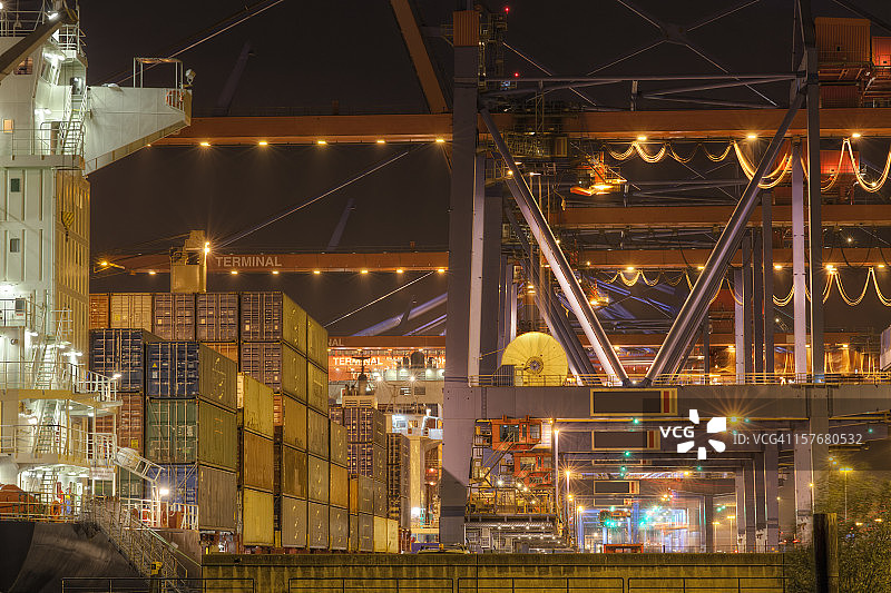 集装箱码头图片素材