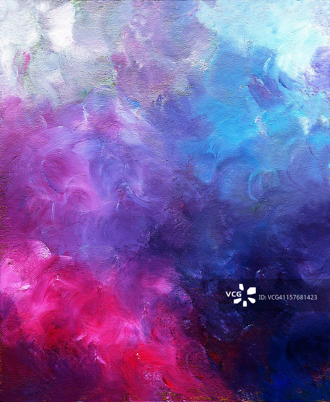 红色、紫色和蓝色油画背景图片素材