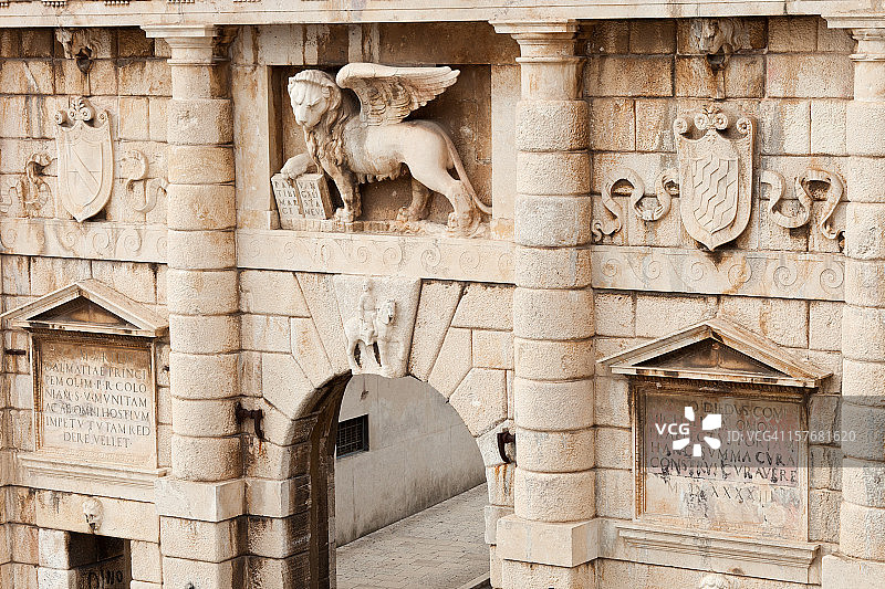 克罗地亚扎达尔的陆地之门图片素材