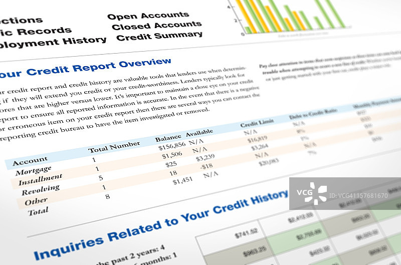 信用报告图片素材