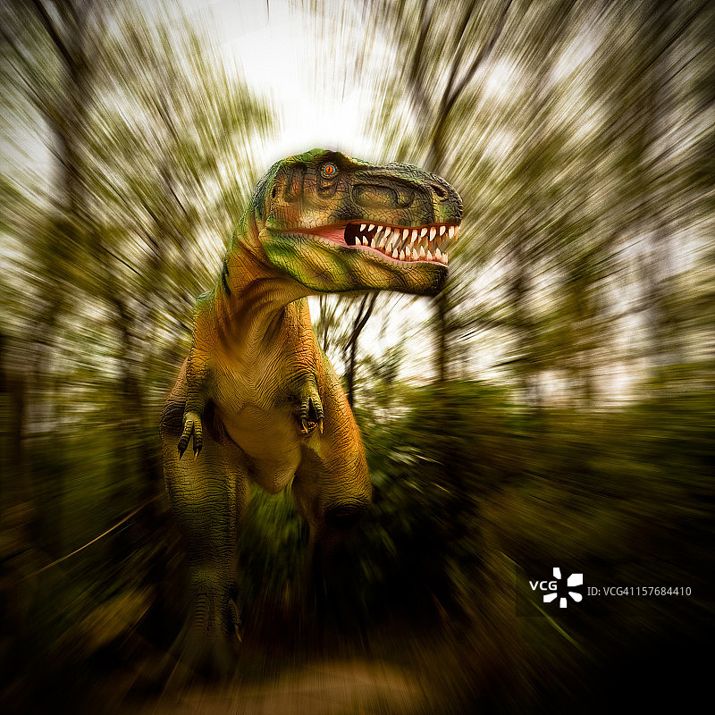 恐龙公园模型.动态模糊.图片素材