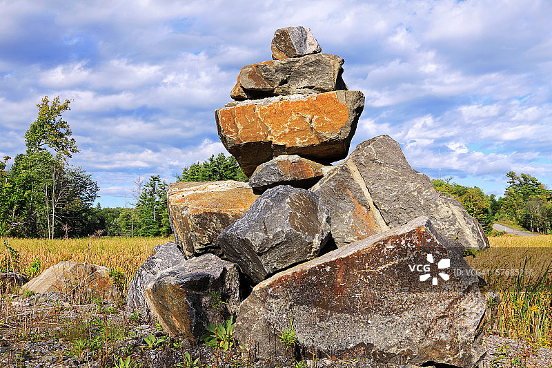因纽克舒克石堆图片素材