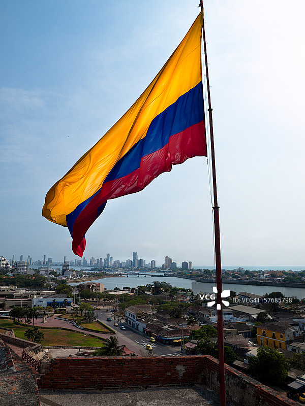 哥伦比亚卡塔赫纳圣费利佩·德巴拉哈斯城堡图片素材