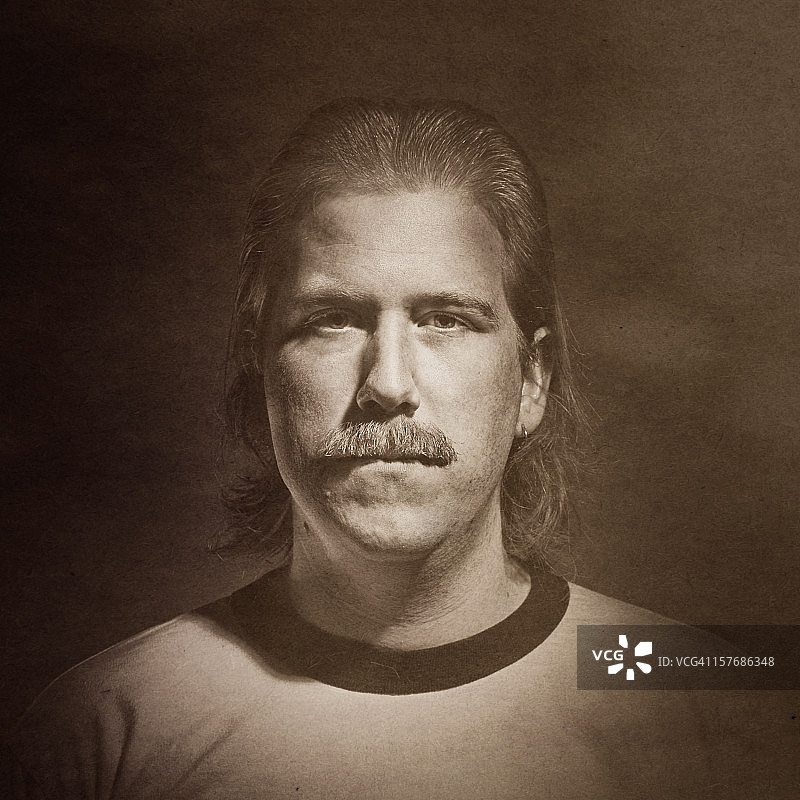 老旧复古胡须肖像图片素材