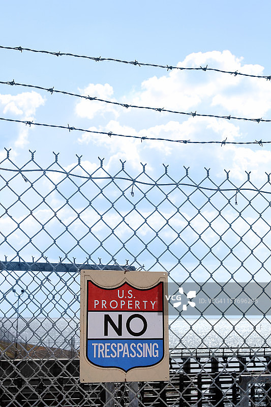 美国私有财产禁止入内标志图片素材