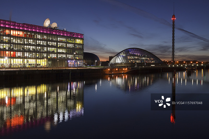 克莱德河畔的格拉斯哥科学中心图片素材