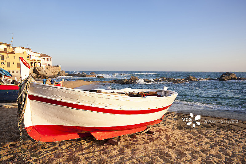 地中海渔船图片素材