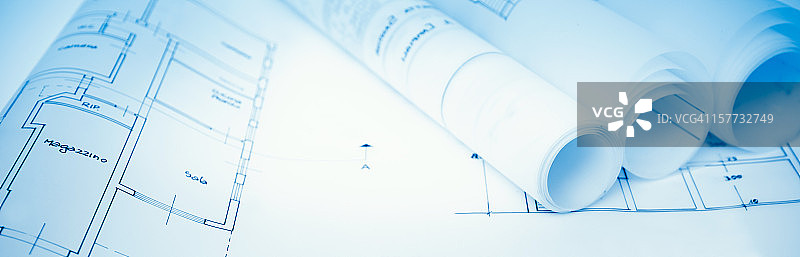 建筑工程蓝图项目图片素材