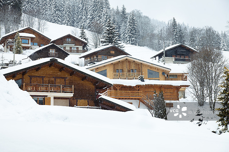 阿尔卑斯山村图片素材