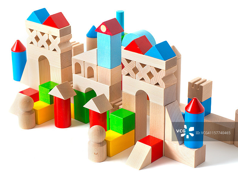 玩具积木搭建的宫殿图片素材