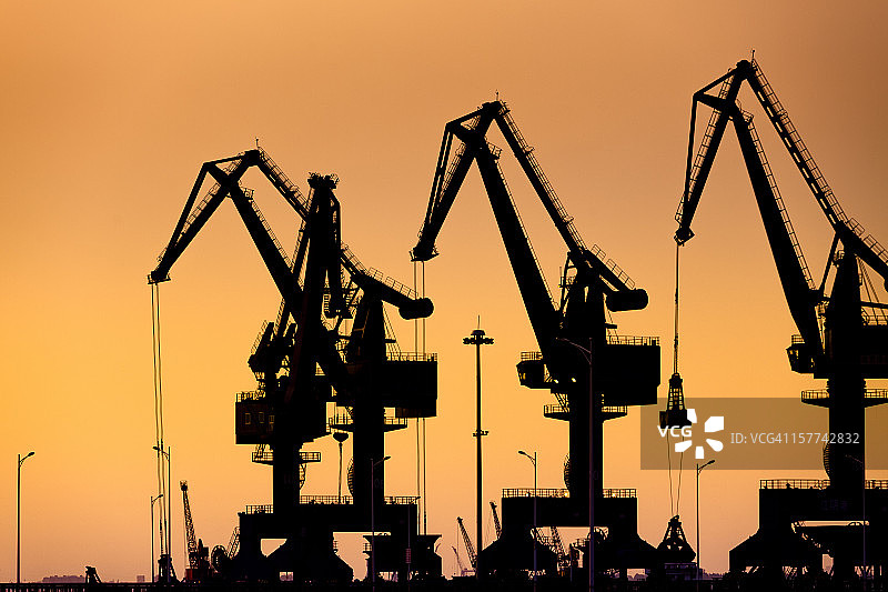港口起重机图片素材