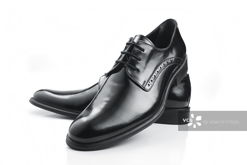 黑色皮革男鞋图片素材