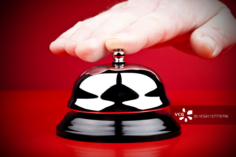 手按服务铃图片素材