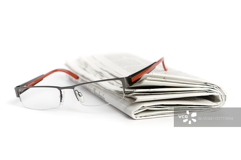 报纸与眼镜图片素材