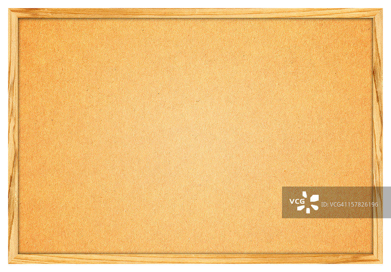 白色背景上孤立的空白软木板（带裁剪路径）图片素材