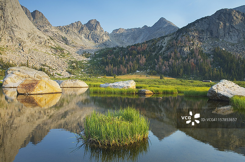 怀俄明州风河山脉的群峰环绕图片素材